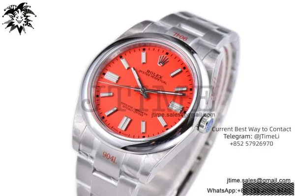 Oyster Perpetual 41mm 124300 GMF 1:1 Best Edition 904L Steel Red Dial on SS Bracelet SA3230