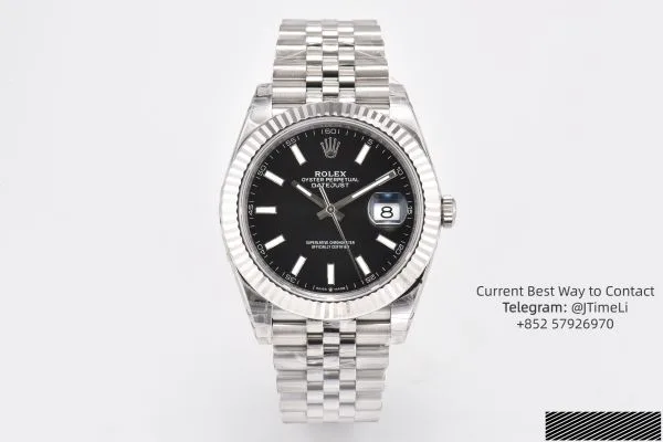 DateJust 41 126334 904L SS VSF 1:1 Best Edition Black Stick Dial on Jubilee Bracelet VS3235 (Free Sprung) — photo 43