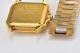 Santos 27mm YG 8848F 1:1 Best Edition Silver Dial on YG Bracelet Quartz