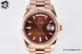 Day Date 40 RG 904L Steel GMF 1:1 Best Edition Brown Crystal Dial on RG Bracelet A2836 — photo 34