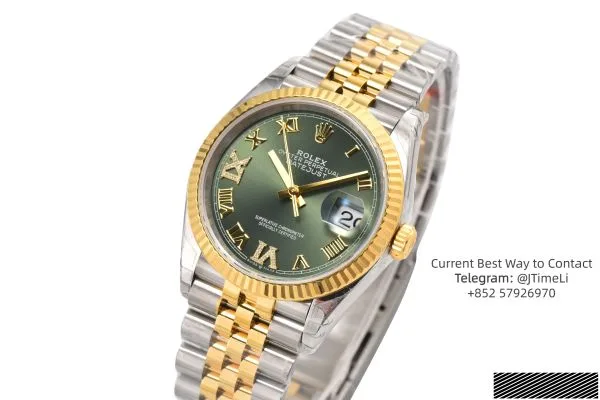 DateJust 36 126233 SS/YG VSF 1:1 Best Edition Green Diamonds Roman Dial on Jubilee Bracelet VS3235 V2 — photo 42