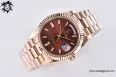 Day Date 40 RG 904L Steel GMF 1:1 Best Edition Brown Crystal Dial on RG Bracelet A2836 — photo 32