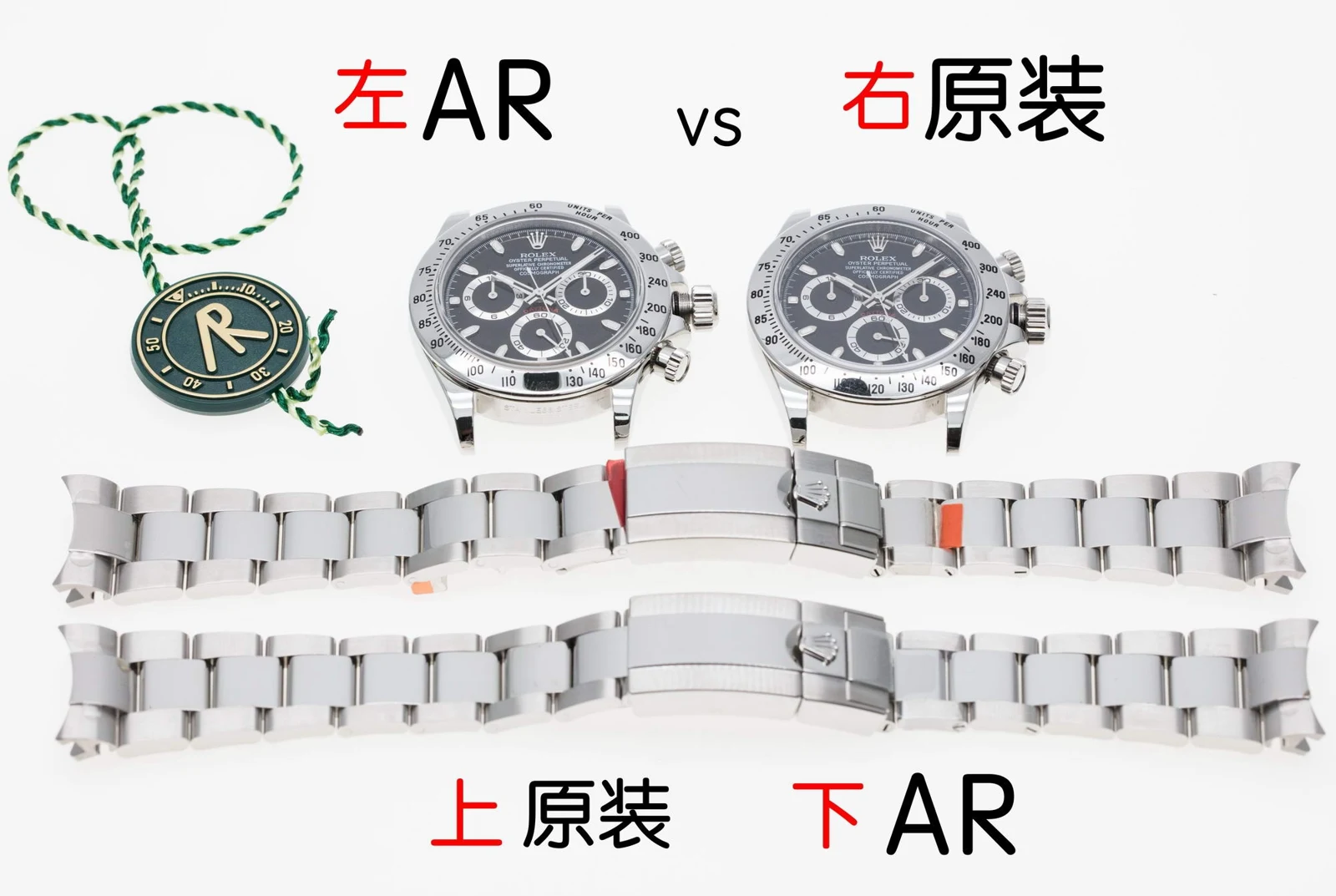 Rolex - ARF Daytona 116520 Black V2 vs GEN — photo 1