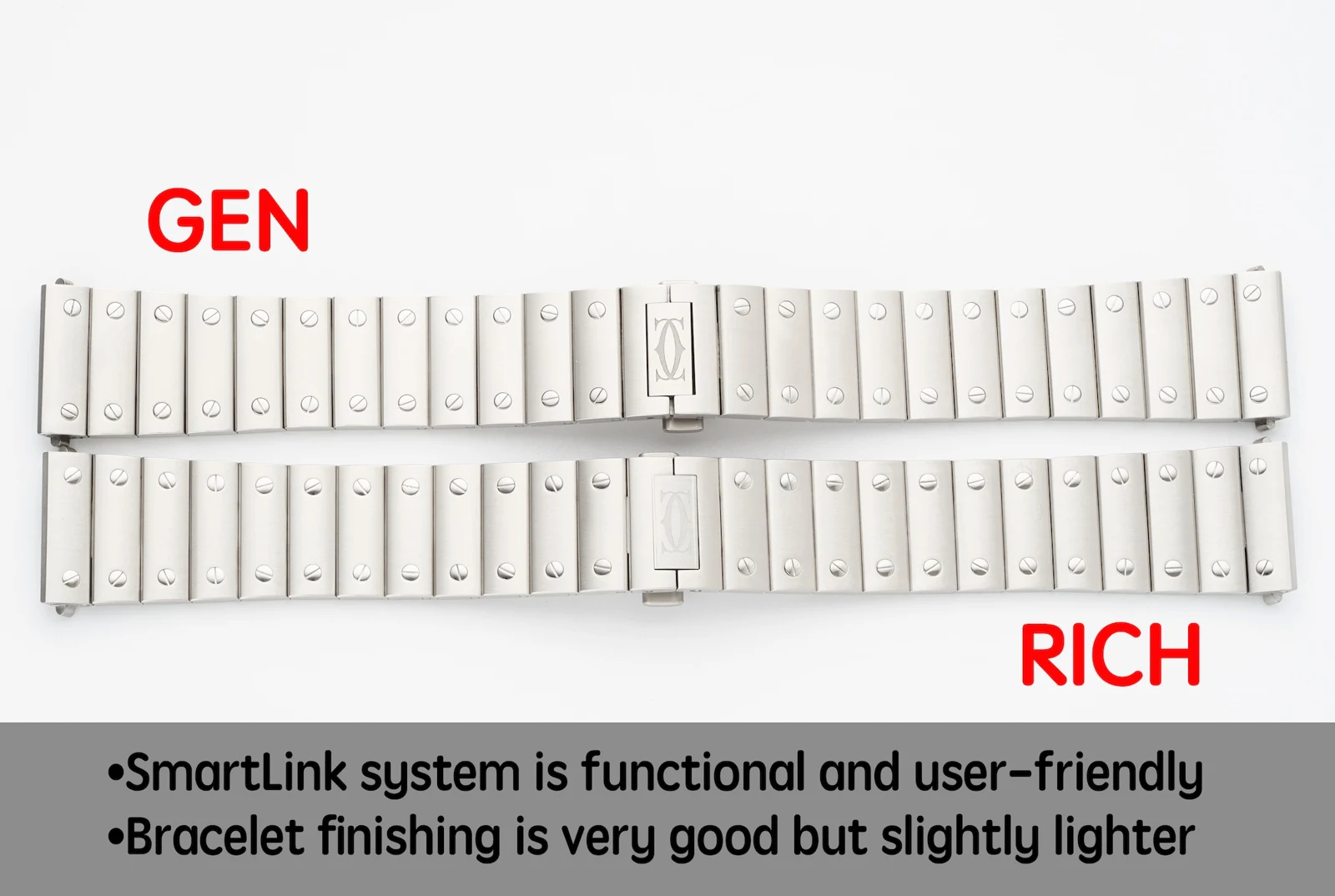 Cartier Santos Skeleton RICH vs GEN — photo 6